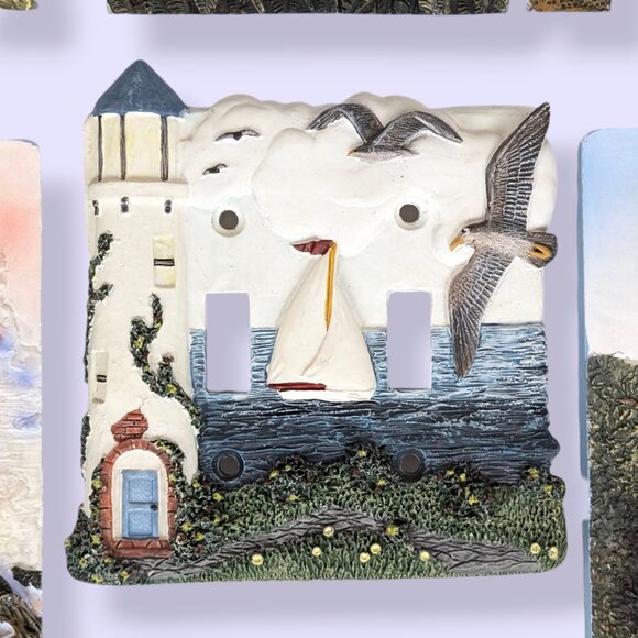 Set of 6 Vintage Lighthouse Switch Plate Light Switch Covers - Picture 6 of 10